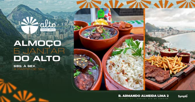 ALMOÇO E JANTAR NO ALTO VIDIGAL BRASIL