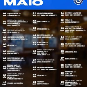 Beco do Rato - Agenda Maio 2026
