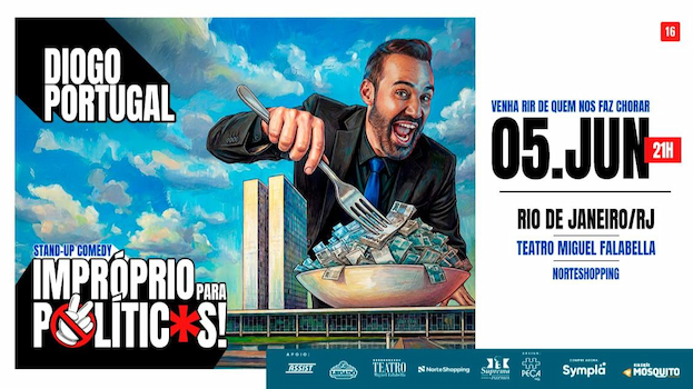 Diogo Portugal- Impróprio para Políticos no TEATRO MIGUEL FALABELLA