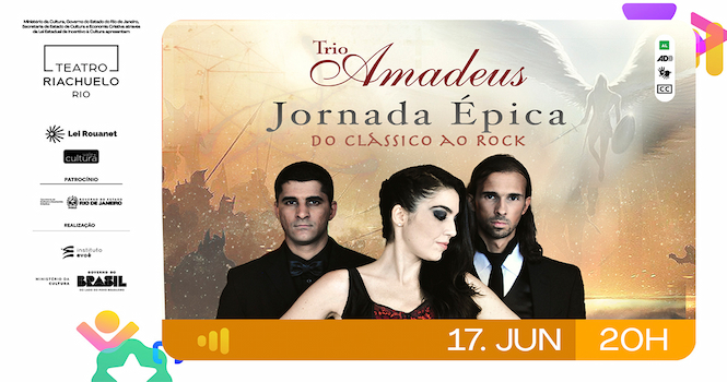 Trio Amadeus - Jornada Épica: Do Clássico Ao Rock no TEATRO RIACHUELO