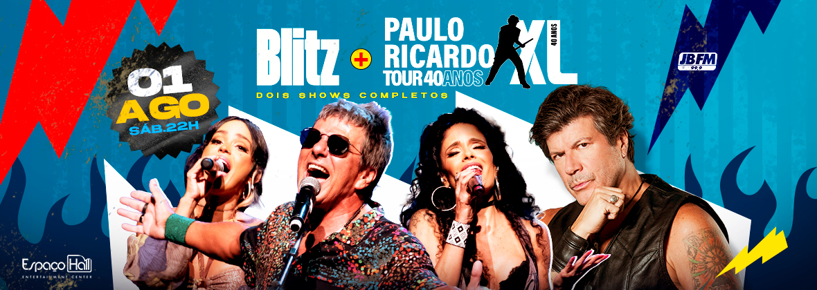 Paulo Ricardo e Blitz celebram o rock nacional em noite especial no Espaço Hall