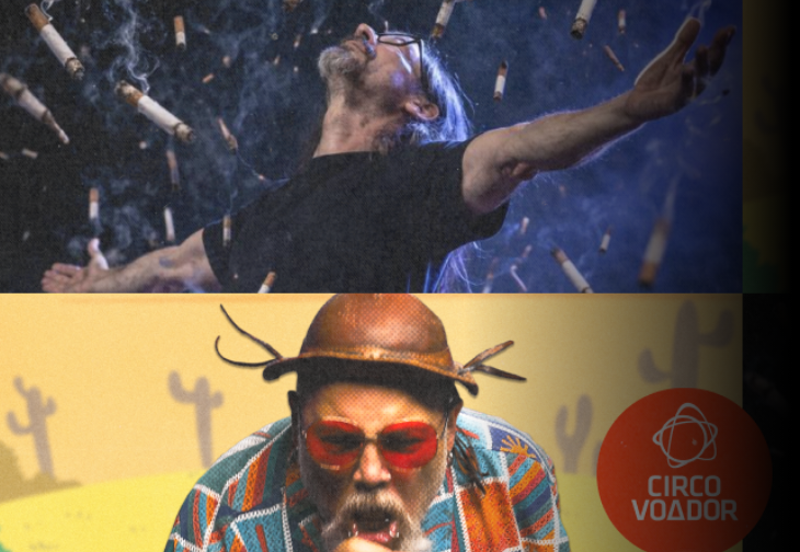 Rogério Skylab e João Gordo fazem noite irreverente no Circo Voador com Brutal Brega