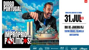 Diogo Portugal apresenta Impróprio para Políticos no Rio de Janeiro