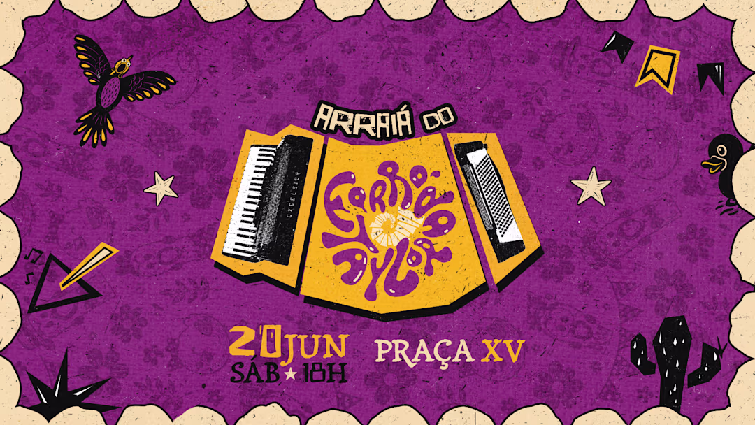 Arraiá do Forró da Taylor ocupa a Praça XV com festa junina psicodélica