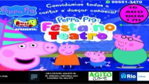 Peppa Pig no Teatro chega à Areninha Cultural Gilberto Gil