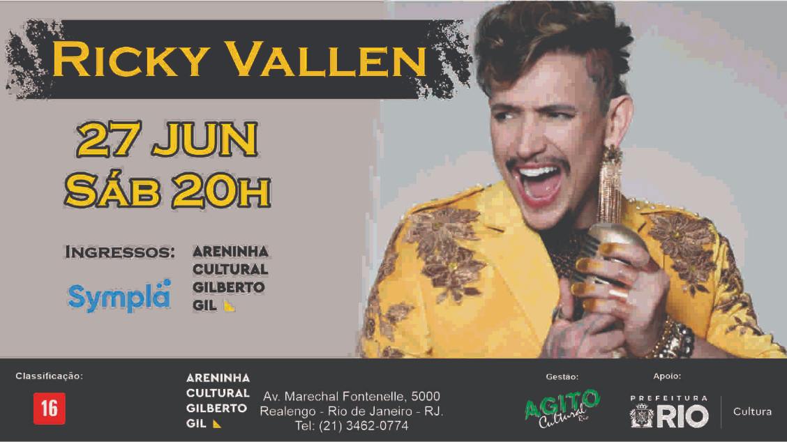Ricky Vallen se apresenta na Areninha Cultural Gilberto Gil