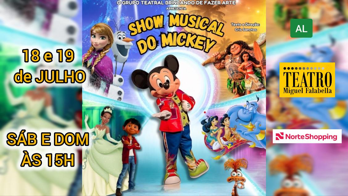 Show Musical do Mickey chega ao Rio de Janeiro com programação infantil