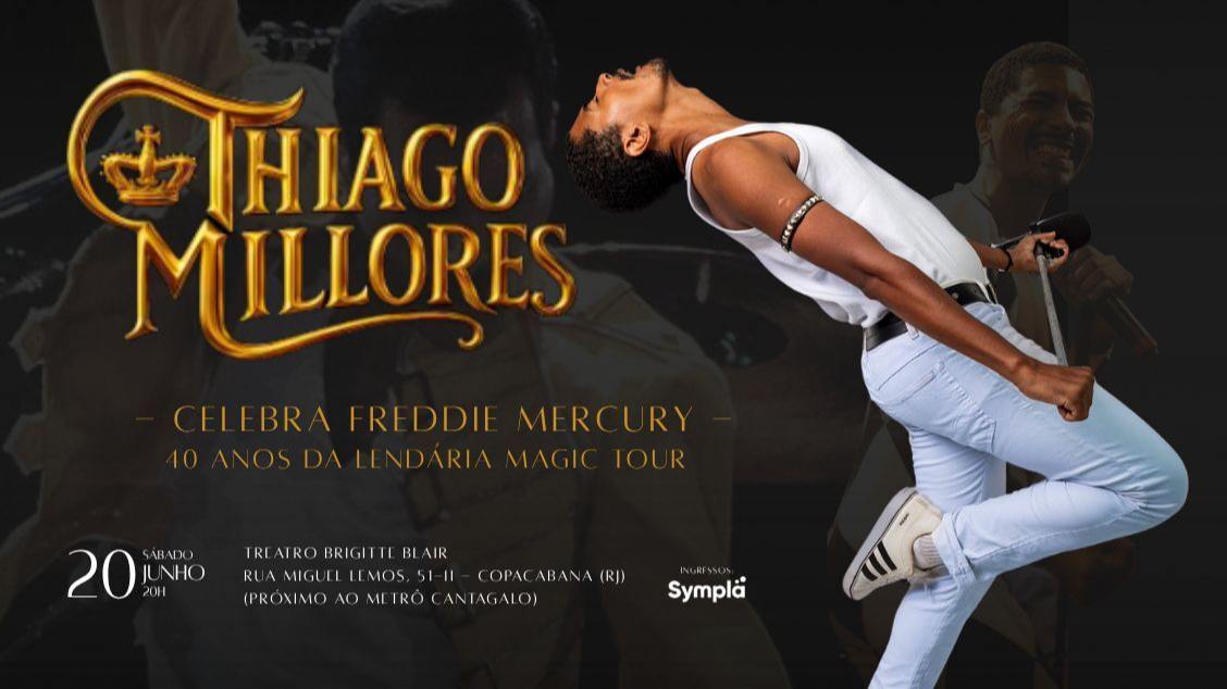 Thiago Millores celebra Freddie Mercury no Teatro Brigitte Blair